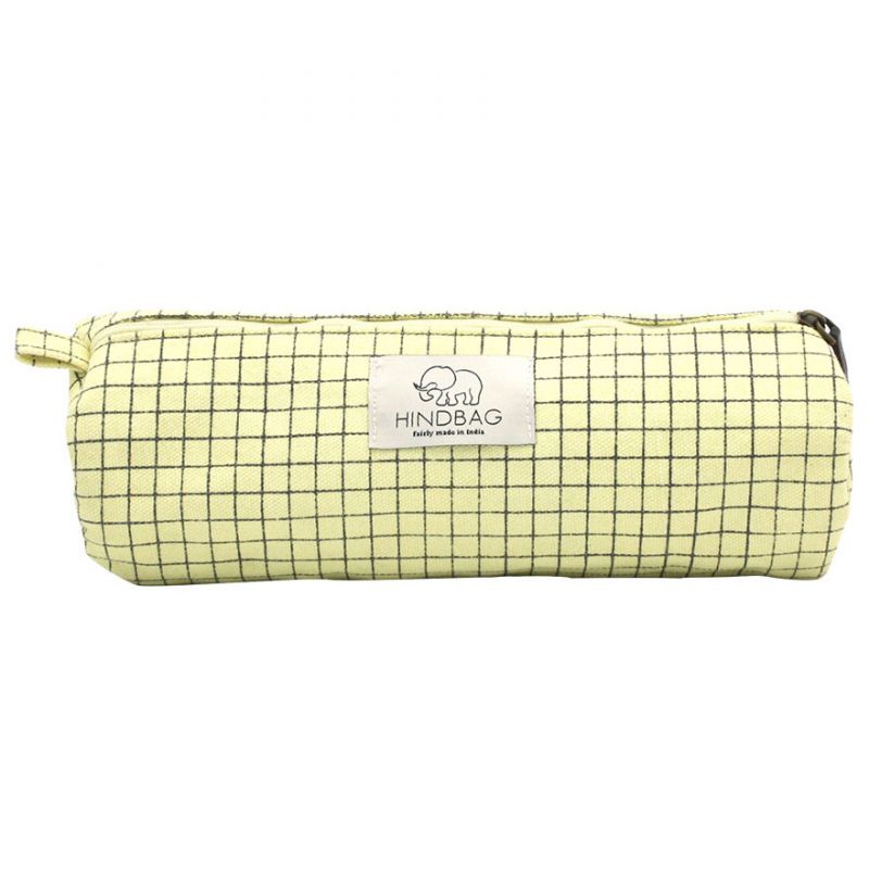Trousse scolaire en coton bio Mia Bristol jaune Hindbag