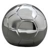 Petite tirelire ballon de football (métal argenté) - Daniel Crégut