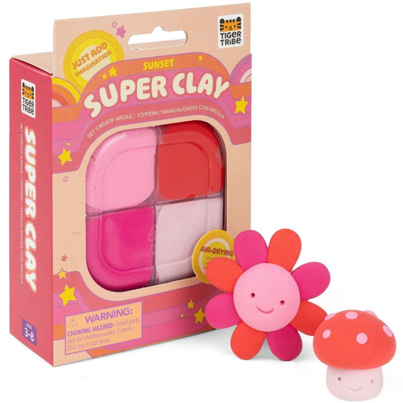 Set créatif en argile Sunset rose et rouge et recharge Tiger Tribe Produit 1