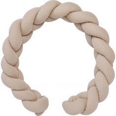 Tresse décorative ouatinée en coton gaufré Latte (200 cm) - BB & Co