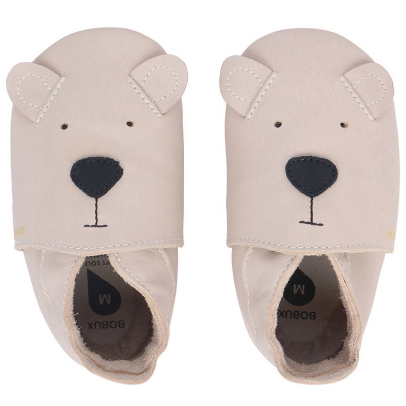 Chaussons bébé en cuir Soft soles Milk Cub (3-9 mois) Bobux