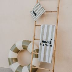 Serviette microfibre Minus à la flotte rayures vert