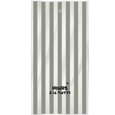 Serviette microfibre Minus à la flotte rayures vert Zakuw