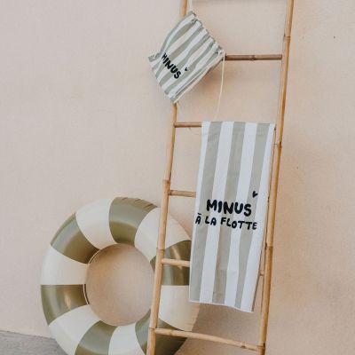 Serviette microfibre Minus à la flotte rayures vert