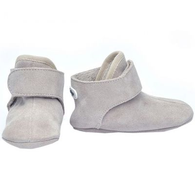 Bottes bébés en cuir gris clair (6-12 mois) Lodger