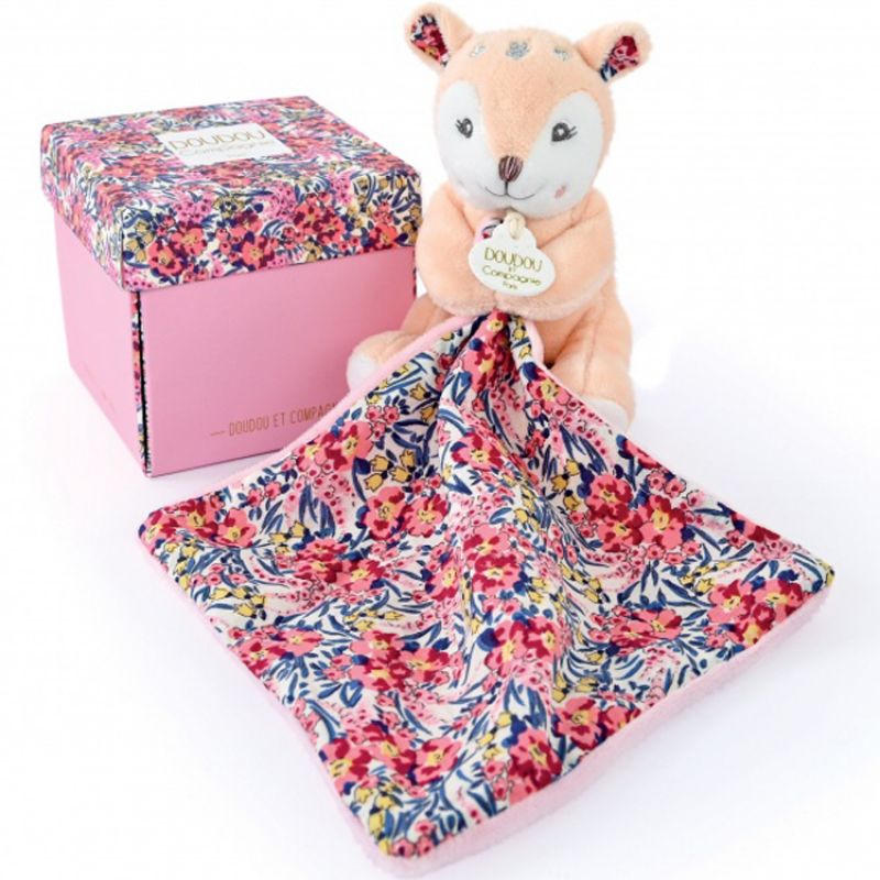 Doudou plat pantin Faon Boh'aime (12 cm) Doudou et Compagnie