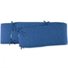 Tour de parc constellations Stary bleu jean (75 x 95 cm)  par Bemini