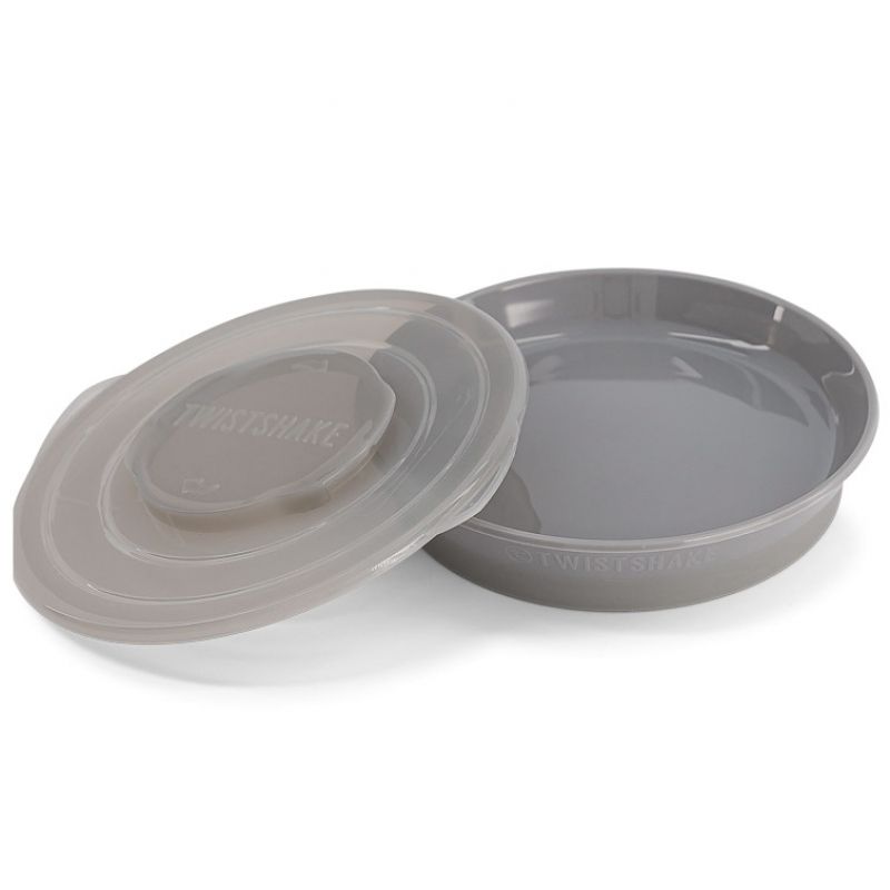 Assiette plate gris pastel Twistshake