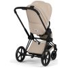 Duo PRIAM 2026 Poussette tout-terrain avec nacelle pliable et Châssis Matt Black Cozy Beige Cybex Produit 6