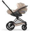 Duo PRIAM 2026 Poussette tout-terrain avec nacelle pliable et Châssis Matt Black Cozy Beige Cybex Produit 8