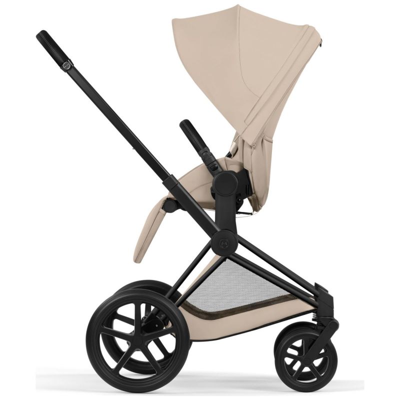Duo PRIAM 2026 Poussette tout-terrain avec nacelle pliable et Châssis Matt Black Cozy Beige Cybex Produit 5