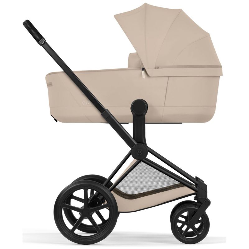 Duo PRIAM 2026 Poussette tout-terrain avec nacelle pliable et Châssis Matt Black Cozy Beige Cybex Produit 7