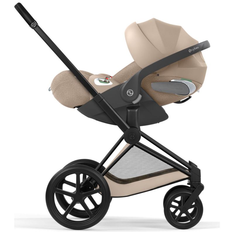 Duo PRIAM 2026 Poussette tout-terrain avec nacelle pliable et Châssis Matt Black Cozy Beige Cybex Produit 8