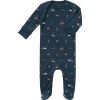 Pyjama en coton bio Rabbit mood indigo (0-3 mois : 50 à 60 cm) - Fresk