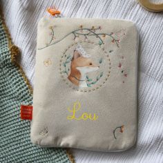 Protège carnet de santé renard chapeau (personnalisable)