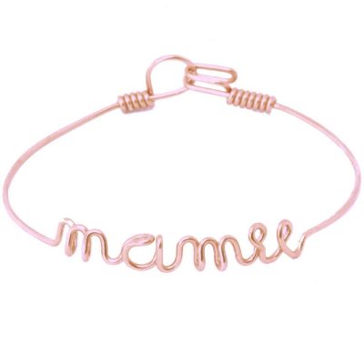 Bracelet Mamie en fil Gold-filled or rose 585° (15 cm) Hava et ses secrets