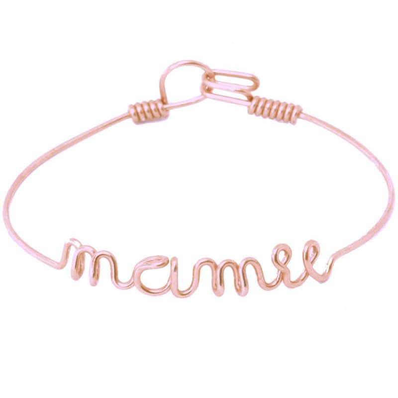 Bracelet Mamie en fil Gold-filled or rose 585° (15 cm) Hava et ses secrets