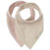 Lot de 2 bavoirs bandana Silk Rose-Sand Jollein Produit 1