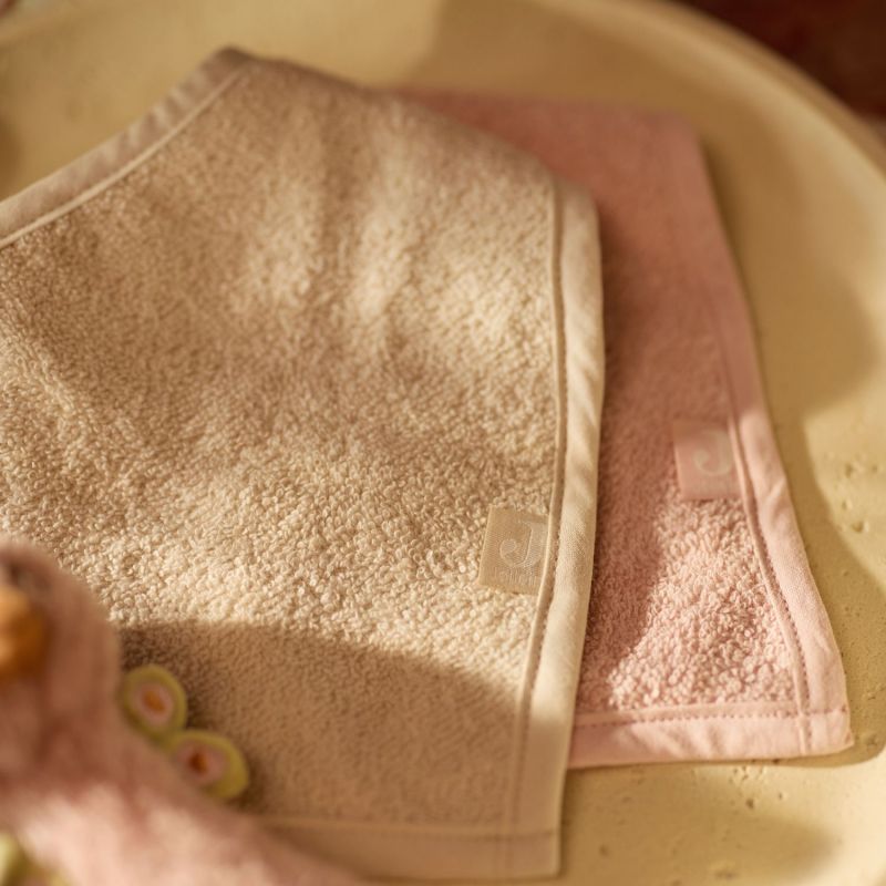 Lot de 2 bavoirs bandana Silk Rose-Sand Jollein Ambiance 6