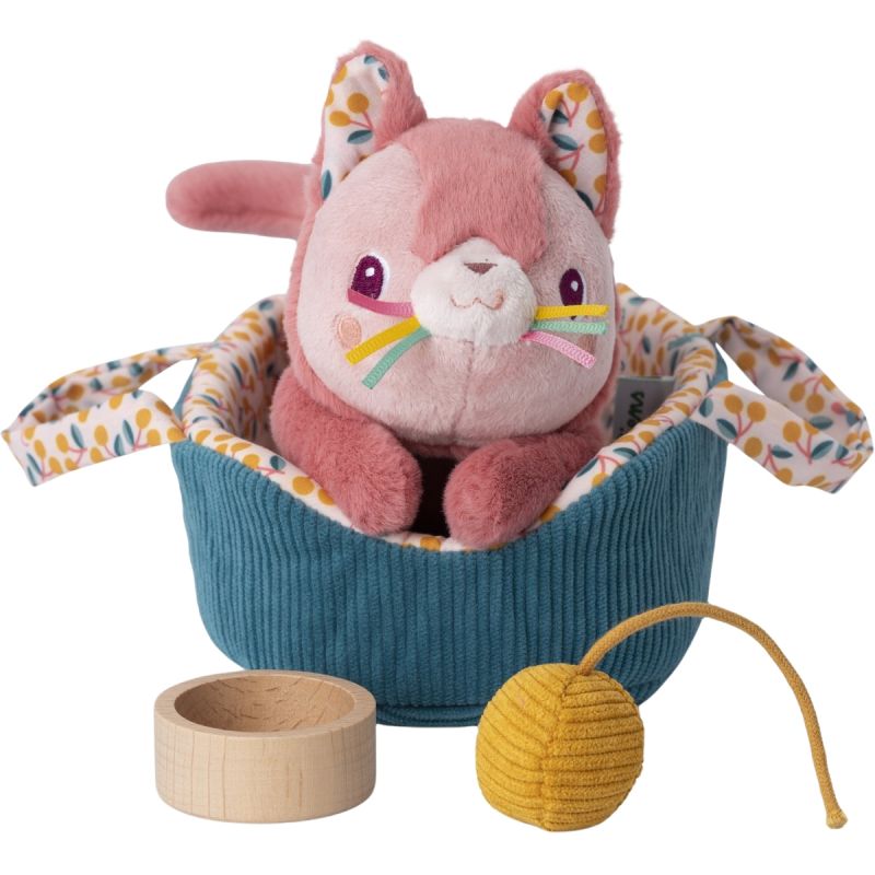 Peluche sonore Jeanne le chat et son panier Lilliputiens Produit 1