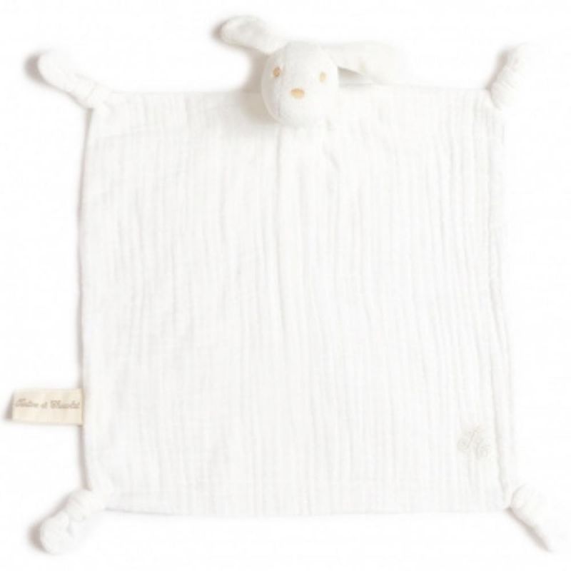 Doudou plat en coton bio chien (30 x 30 cm) Tartine et Chocolat