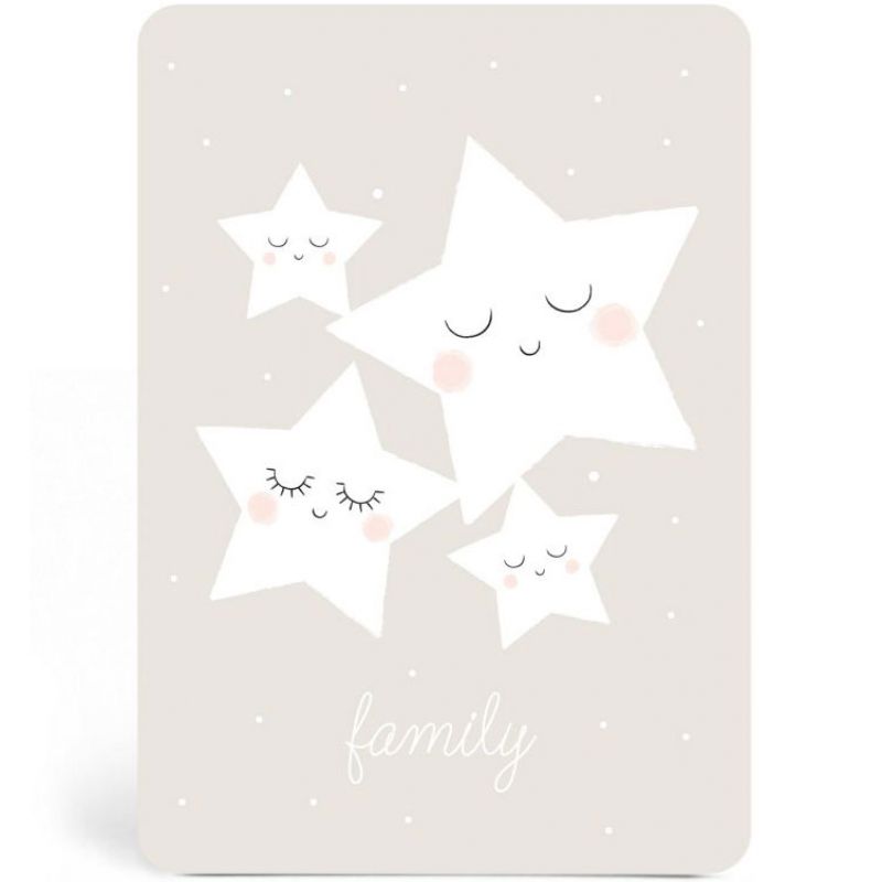 Carte A6 Family 2 enfants Zü