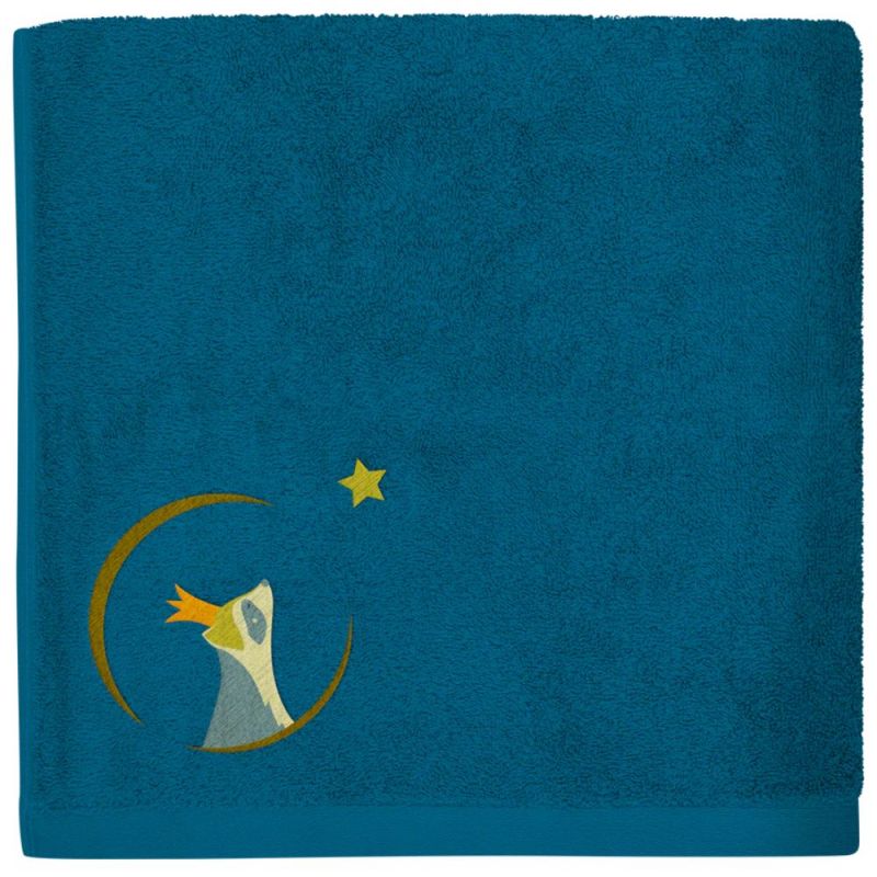 Serviette de bain raton laveur pétrole personnalisable (100 x 100 cm) L'oiseau bateau