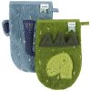 Lot de 2 gants de toilette Mr. Dino et Mrs. Elephant Trixie Produit 1