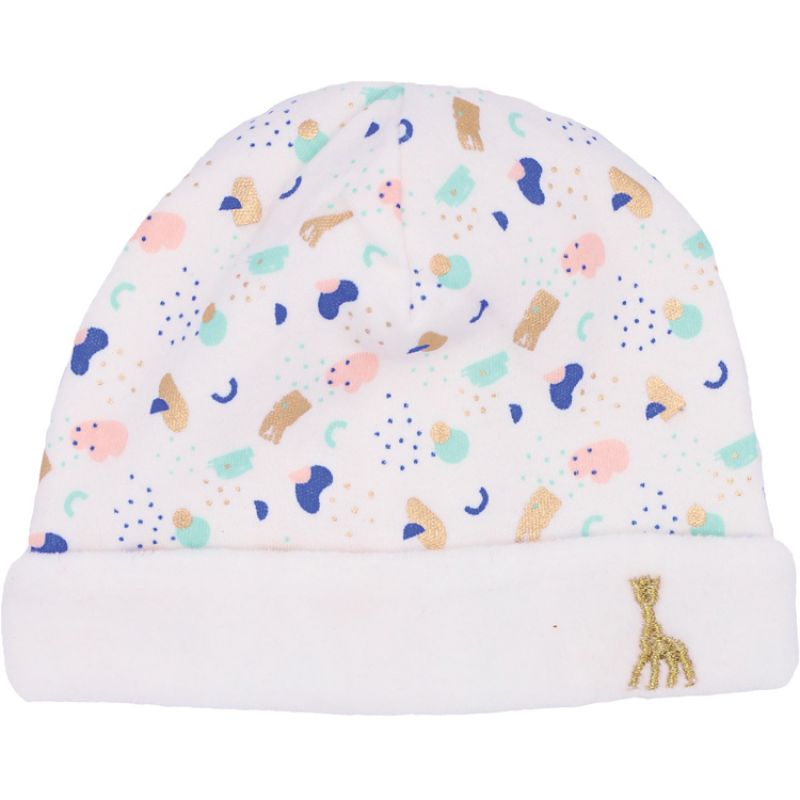 Bonnet édition limitée Sophie la girafe rose (0-1 mois) Trois Kilos Sept