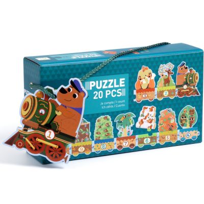 Puzzle duo-trio Je compte (20 pièces)  par Djeco