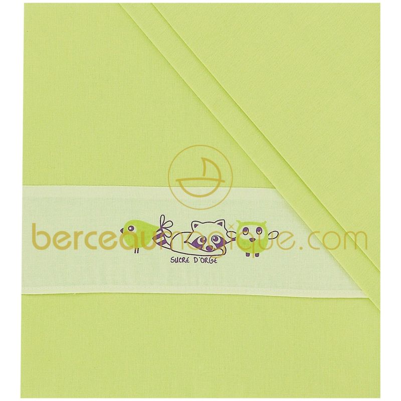 Parure drap + taie pour berceau ou lit bébé Un monde de couleurs Sucre d'orge