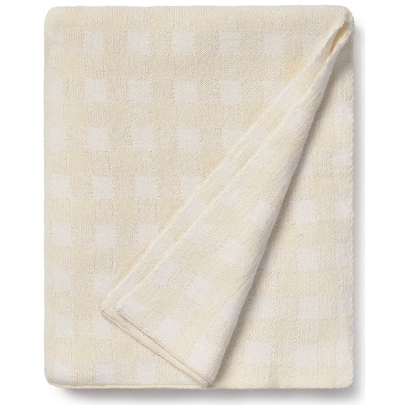 Couverture bébé tricotée Vichy Ivoire (80 x 100 cm) Lorena Canals Produit 1
