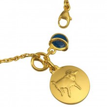 Bracelet Le Petit Prince Dessine-moi un mouton (or jaune 750° et émail)  par Monnaie de Paris