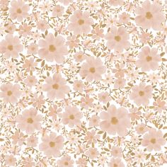 Papier peint Les fleurs fond blanc (50 cm x 10 m) - Lilipinso