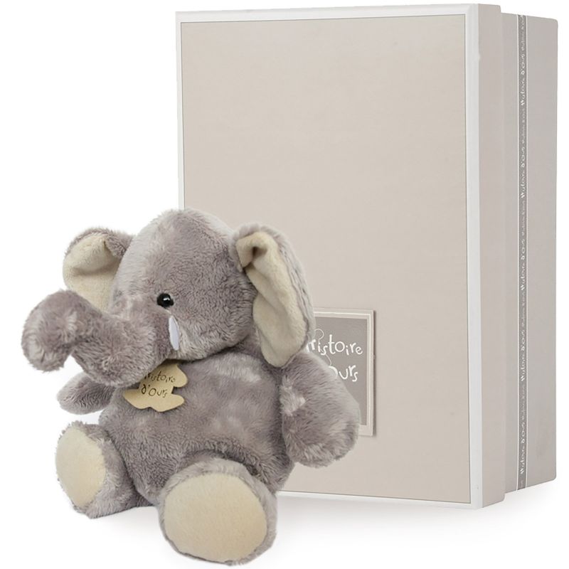Coffret peluche Eléphant La savane (38 cm) Histoire d'Ours