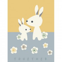 Affiche lapins Together (40 x 30 cm)  par Franck & Fischer 