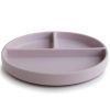 Assiette à compartiments en silicone avec ventouse Soft lilac  par Mushie