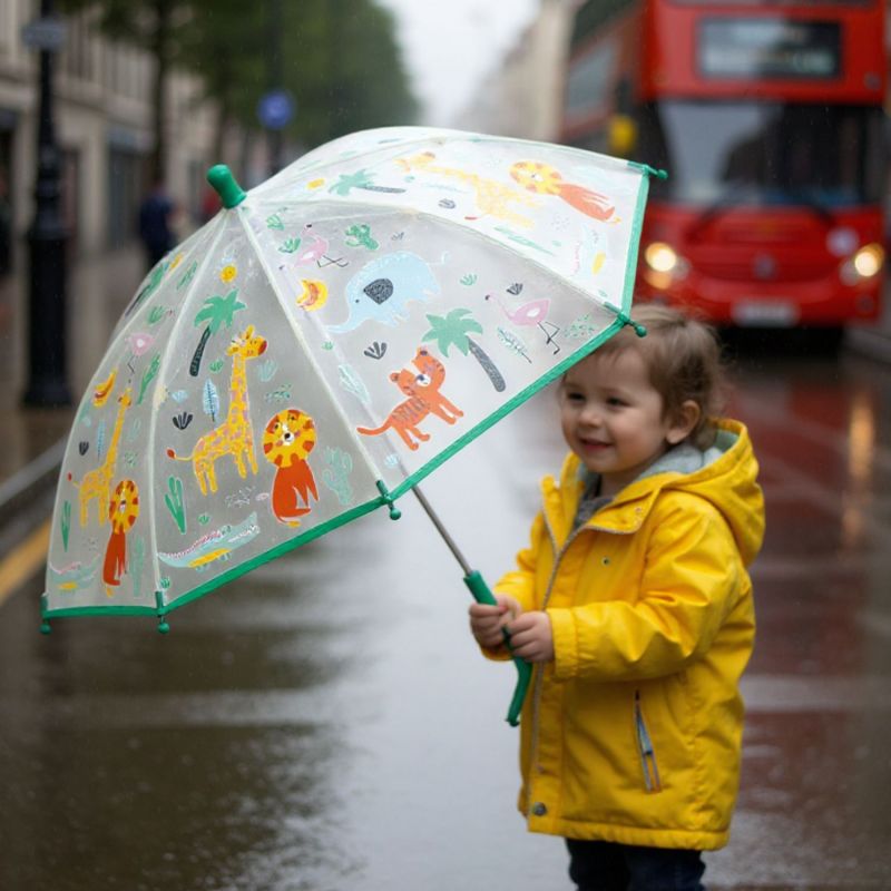 Parapluie transparent Jungle (70 cm) Little L Ambiance 2