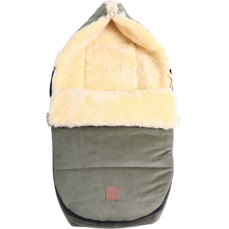 Chancelière Filia Cord en peau de mouton green (0-24 mois) Kaiser