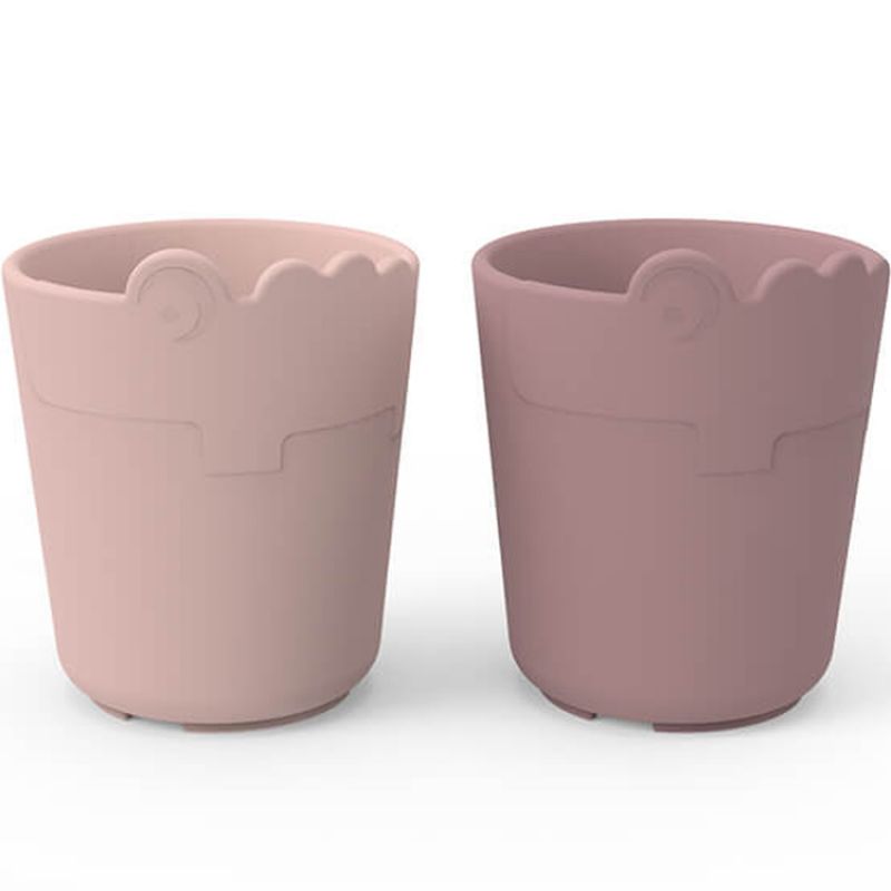 Lot de 2 gobelets Kiddish Croco Rose Done by Deer