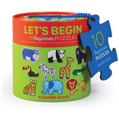 Coffret puzzle Let's Begin Jungle (10 puzzles de 2 pièces)
