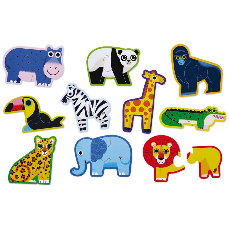 Coffret puzzle Let's Begin Jungle (10 puzzles de 2 pièces) Crocodile Creek Produit 3