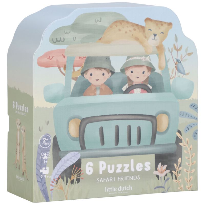 Set de 6 puzzles Safari Friends Little Dutch Produit 3
