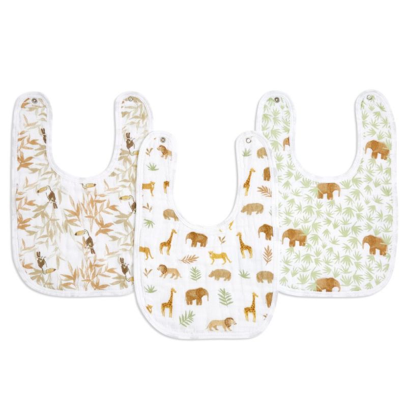 Lot de 3 bavoirs en coton essentials tanzania aden + anais