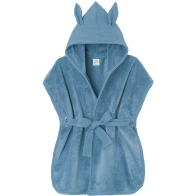 Peignoir de bain soft bambou pierre bleue (0-2 ans)  par BB & Co