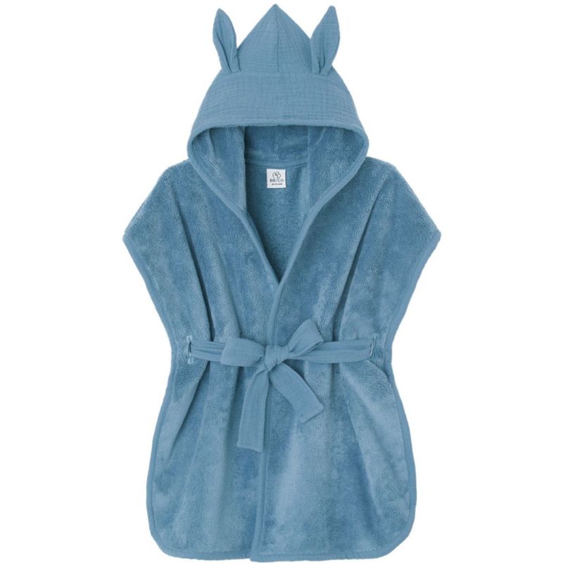 Peignoir de bain soft bambou pierre bleue (0-2 ans) BB & Co Produit 1 grande taille