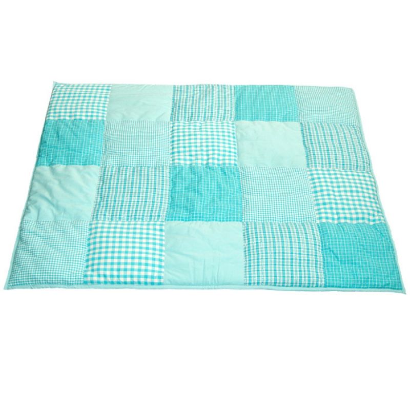 Tapis de jeu Patchwork bleu turquoise (100 x 80 cm) Taftan