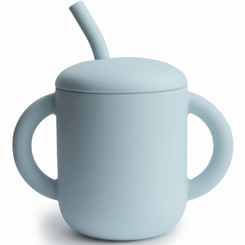 Tasse à paille Powder Blue Mushie