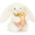 Peluche Bashful lapin avec cadeau (18 cm) - Jellycat