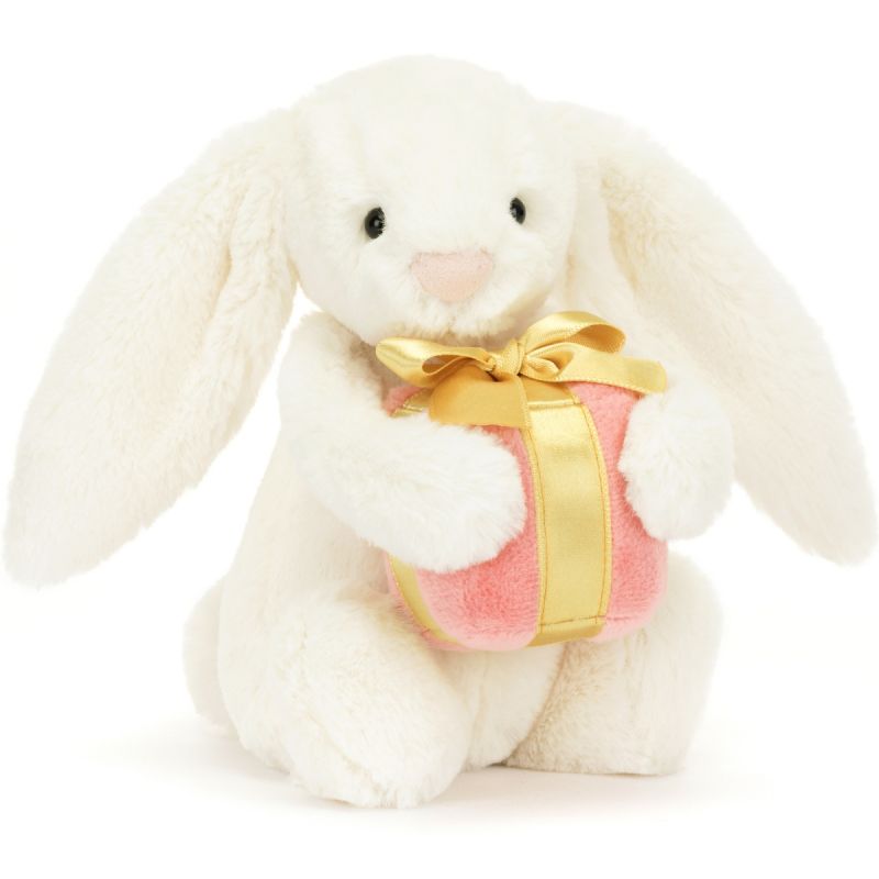 Peluche Bashful Lapin avec cadeau (18 cm) Jellycat